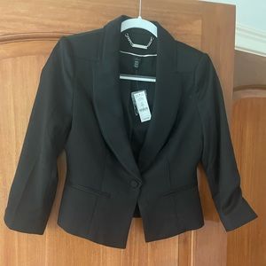 White House Black Market Cropped Tux Jacket.